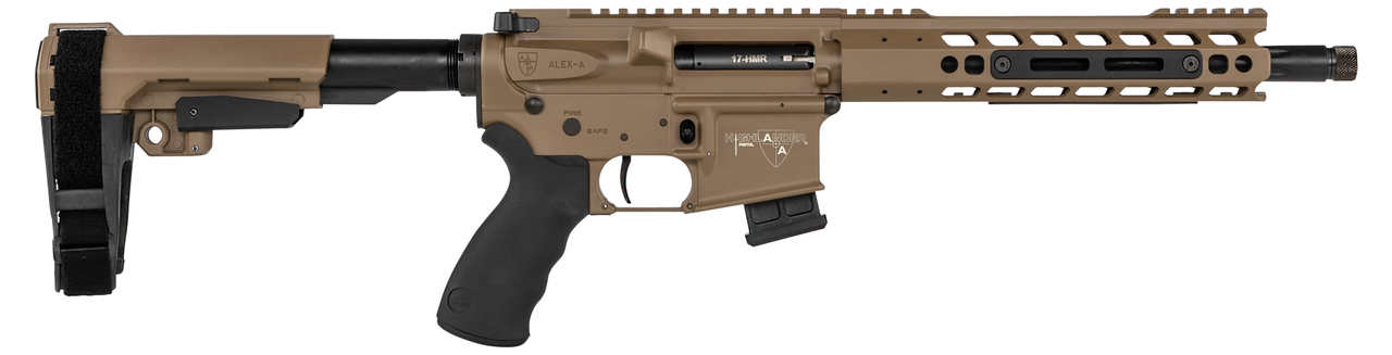 Alexander Arms Highlander 17 HMR, 11″ Barrel, SBA3, Flat Dark Earth, 10rd
