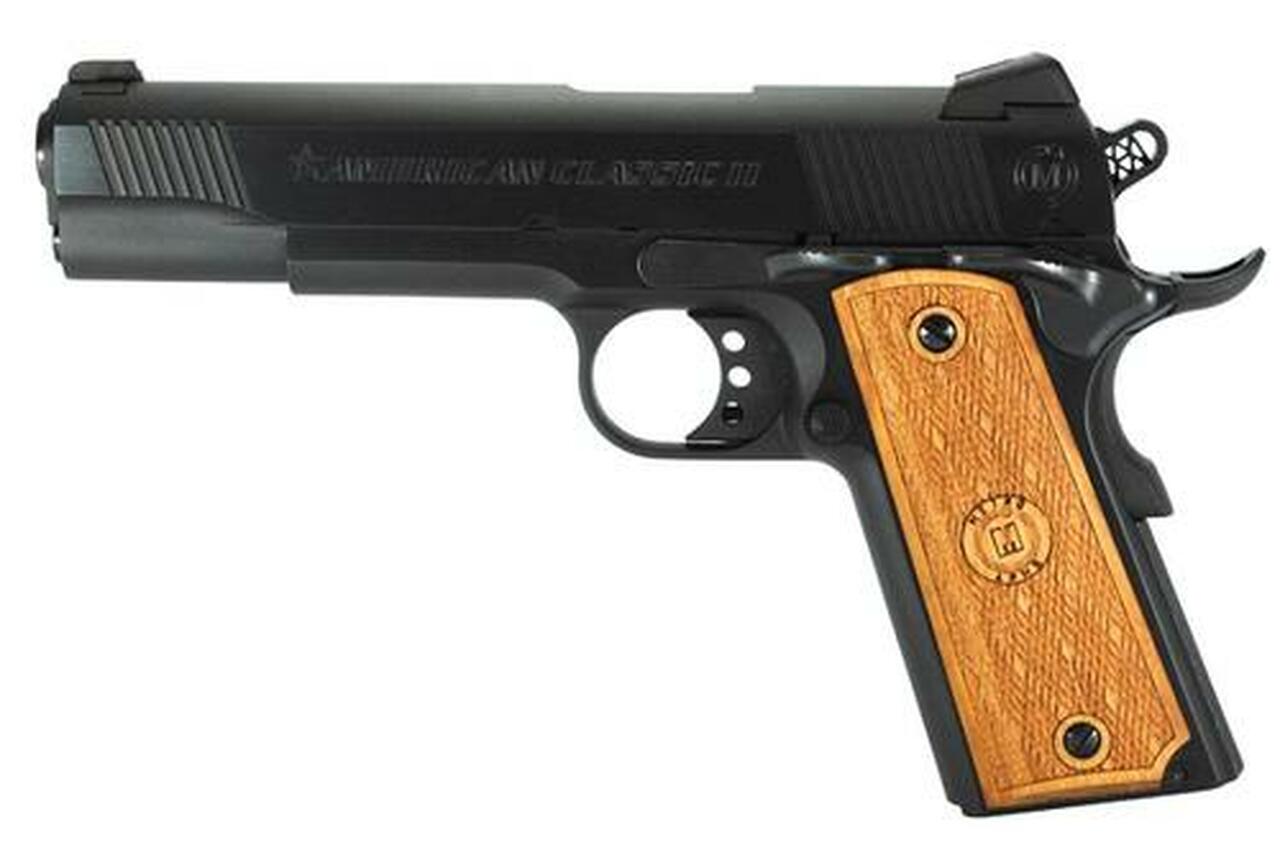 American Classic II 9mm 5″ Barrel, Hardwood Grip Deep Blued, 9rd