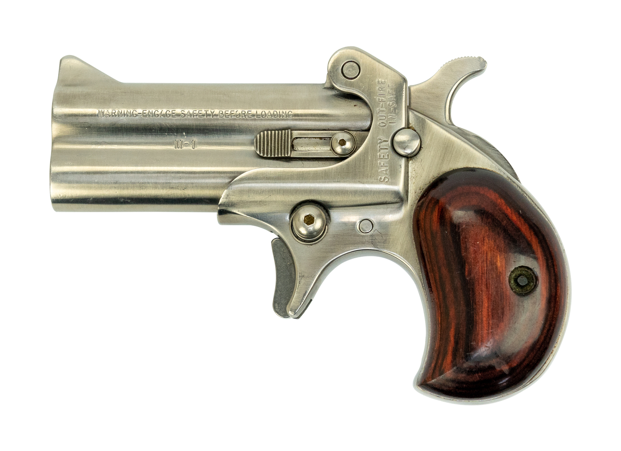 American Derringer M-1 .45 Colt/410 Ga, Trade-In, 3″ Barrel, Stainless, Leather Holster