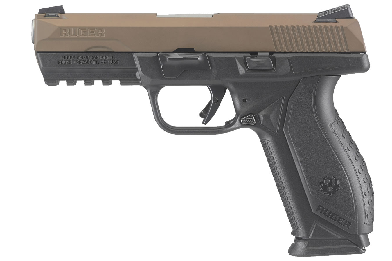 American Pistol 9mm with Brown Cerakote Slide
