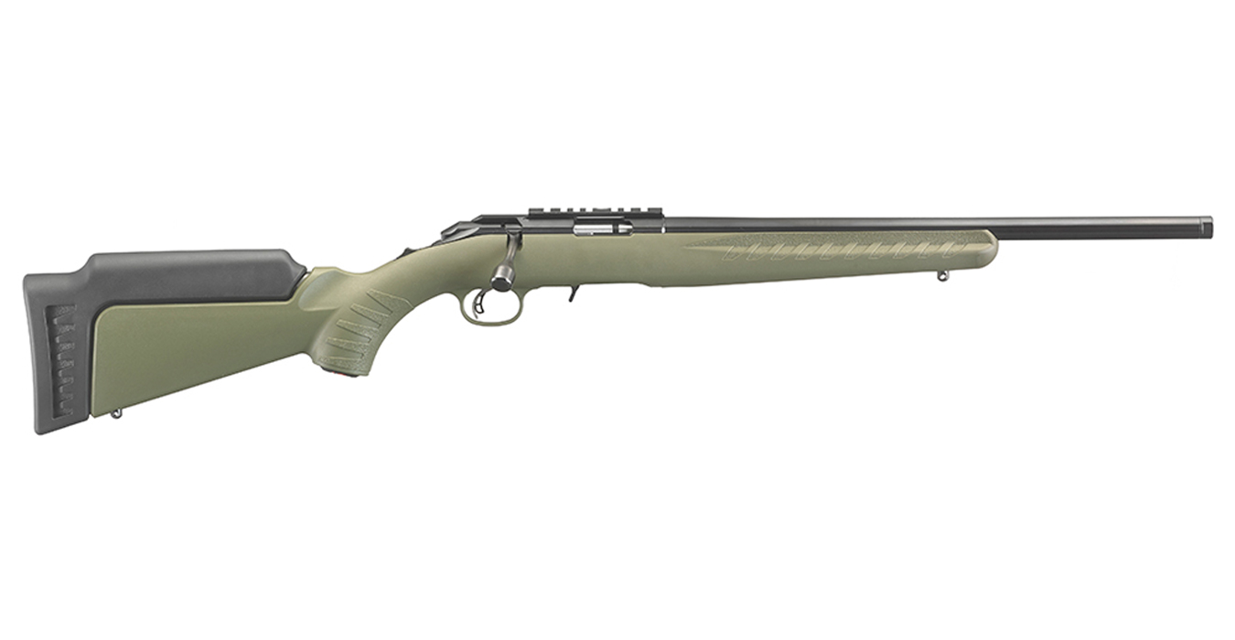 American Rimfire 17 HMR Bolt Action Rifle with OD Green Stock