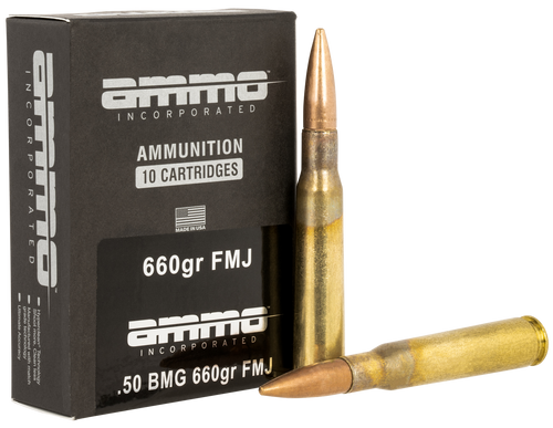 Ammo Inc Incorporated 50 BMG, 660gr, Full Metal Jacket, 10rd Box