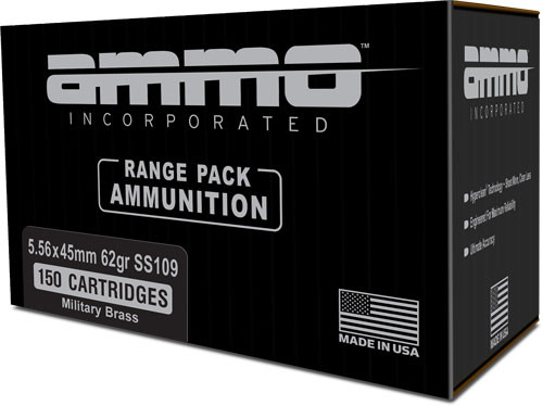 Ammo Inc Range Pack 5.56x45mm, 62gr, Full Metal Jacket, 20rd Box
