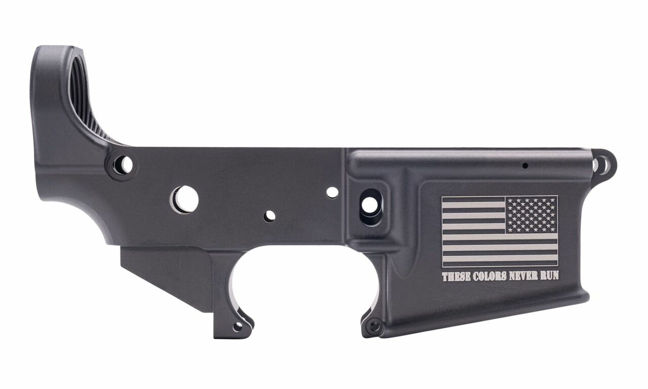 Anderson AR-15 Stripped Lower Receiver ”These Colors Never Run” Multi CalMarked
