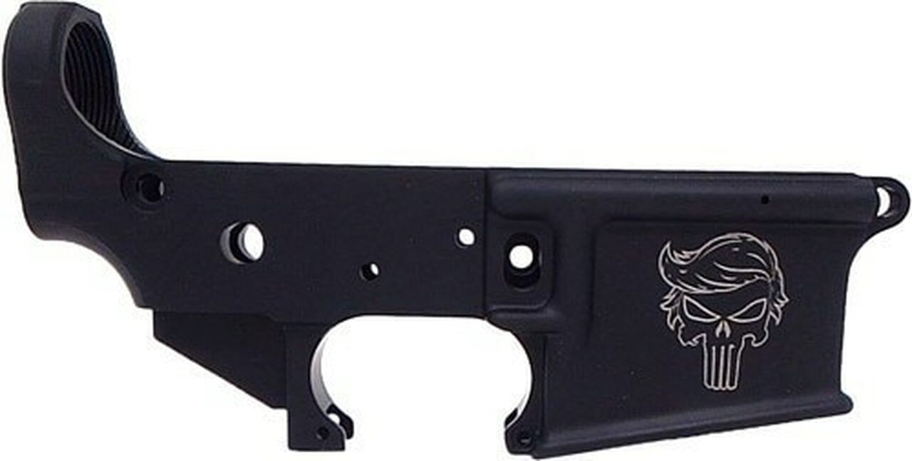 Anderson Lower AR-15 Stripped Receiver Trump Punisher Skull – Special Edition – So Beautiful!