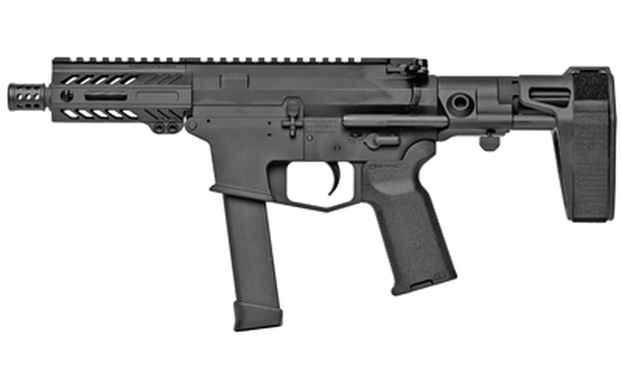 Angstadt Arms UDP-9 9mm, 4.5″ Barrel, Maxim CQB Brace, Uses Glock Mags, Black, 17rd