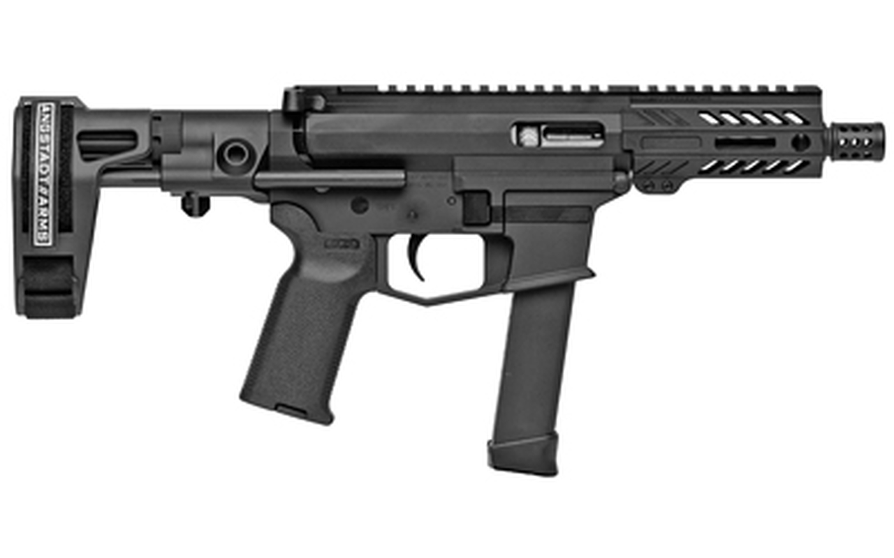 Angstadt Arms UDP-9 9mm, 4.5″ Barrel, Maxim CQB Brace, Uses Glock Mags, Black, 17rd