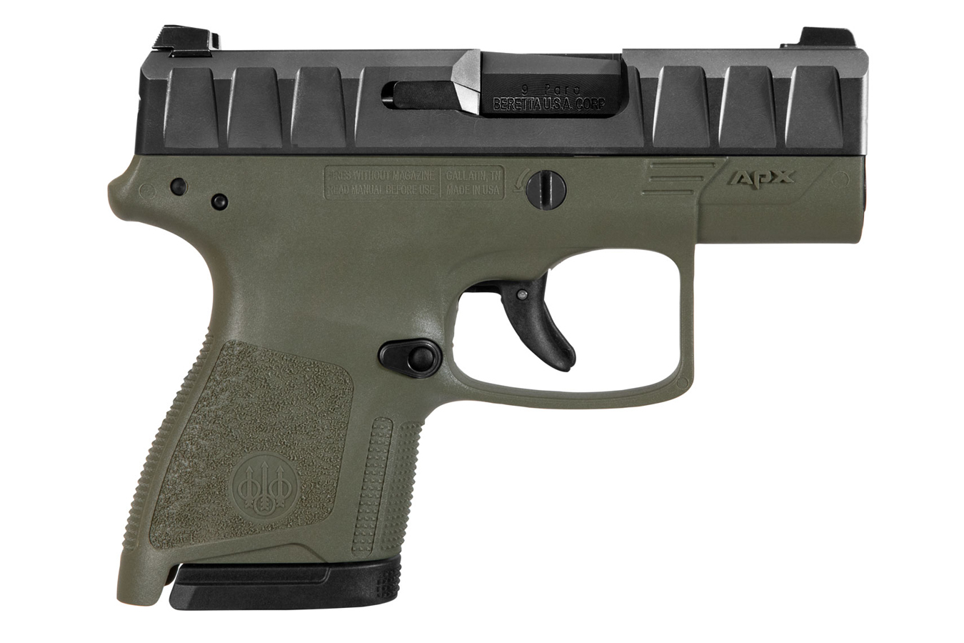APX Carry 9mm Pistol with OD Green Polymer Frame