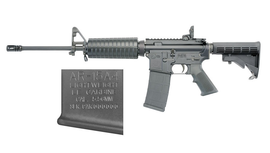 AR-15 A4 Tactical Carbine 5.56×45 NATO with Lightweight Barrel