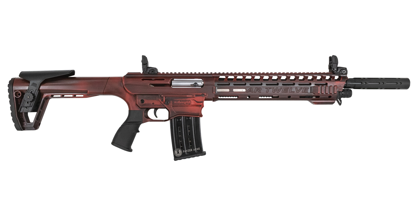 AR Twelve 12 Gauge Semi-Auto Shotgun with Distressed Red Cerakote Finish