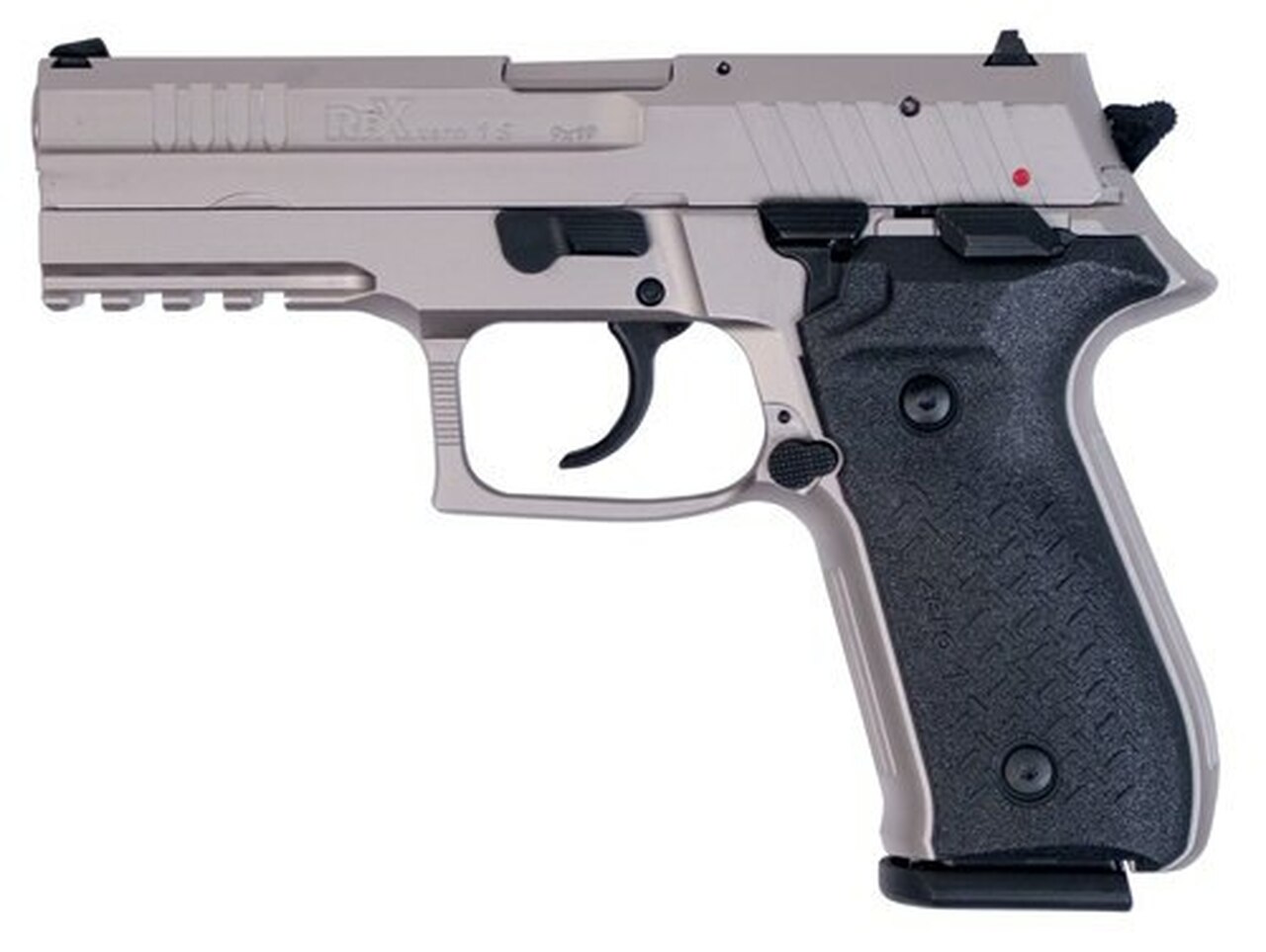 Arex Rex Zero 1 Standard Single/Double 9mm 4.25″ Barrel, Black Polymer Grip Nickel Frame Nickel, 17rd