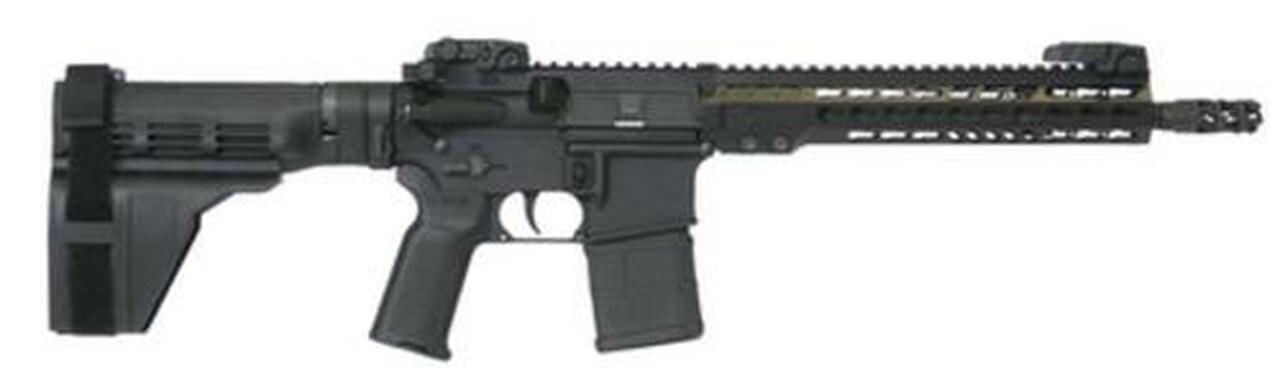 Armalite M-15 Pistol 5.56/223 11.5″ Barrel Magpul MBUS Flip-Up Sights S&B Arm Brace 20rd