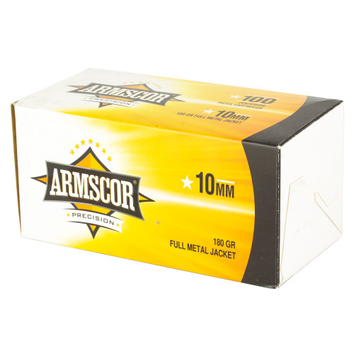 Armscor Ammunition 10mm, 180gr, 1008 fps, FMJ, 100Bx/12Cs
