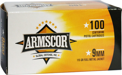Armscor Precision Value Pack 9mm, 115gr, Full Metal Jacket, 100Bx/12Cs