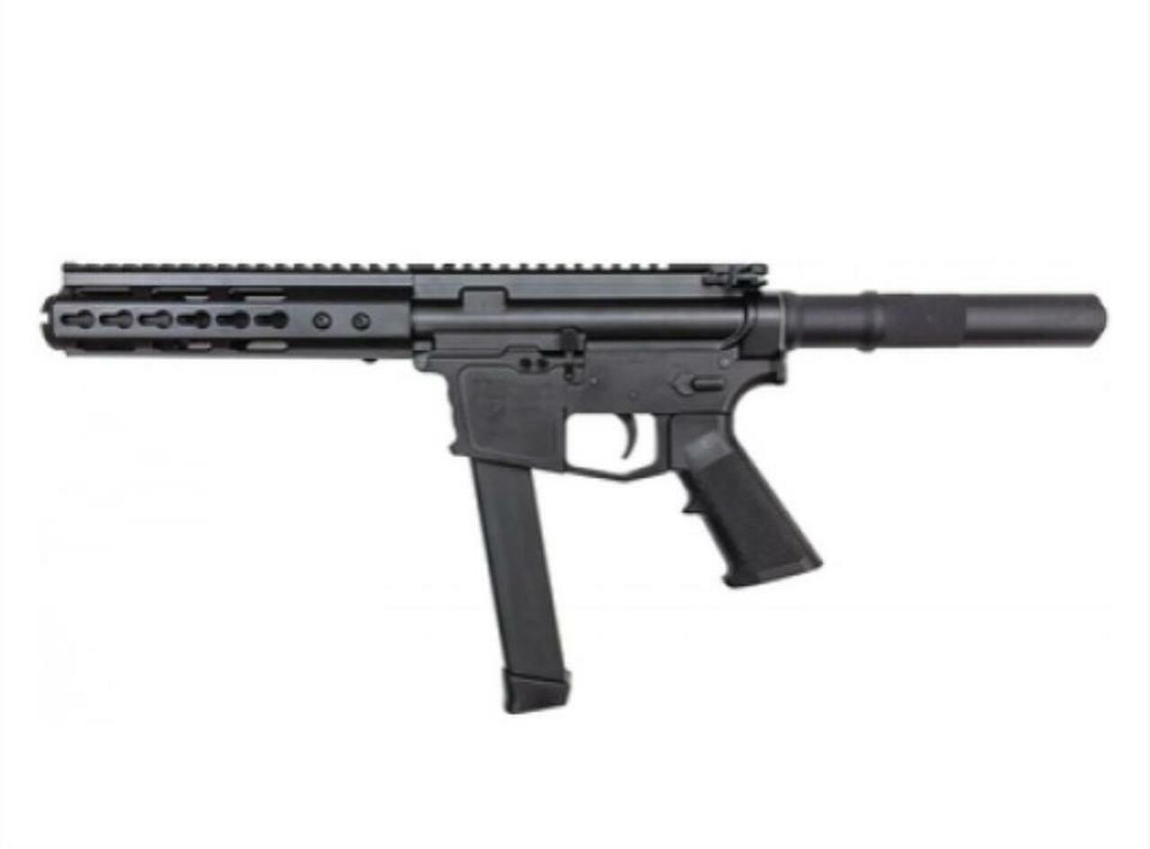 ATI AR-15 Pistol 9MM HGA Billet 5.5″ Barrel, 7″ KM Handguard Flash CAN 31Rd Mag