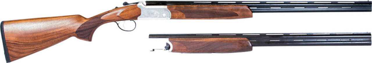ATI Cavalry SX 410-28Ga Combo SGD O/U 26″Bbl, Wood Stock Engraved 5 CT