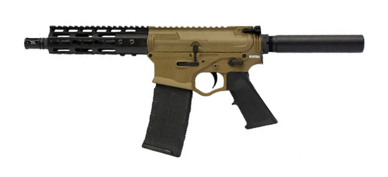 ATI Omni Hybrid Maxx Pistol .223/5.56, 7.5″ Barrel, KeyMod, Buffer Tube/No Brace, FDE, 30rd