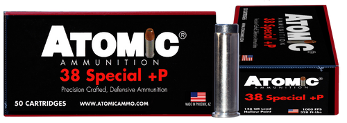 Atomic 38 Special +P, 148gr, Lead Hollow Point, 50rd Box
