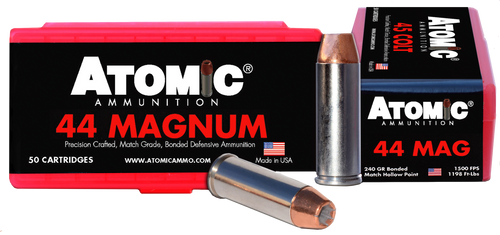 Atomic 44 Remington Mag, 240gr, Bonded Match Hollow Point, 50rd Box
