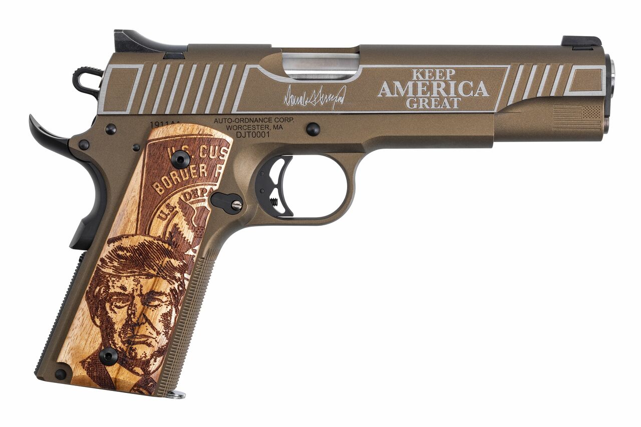 Auto-Ordnance 1911 Trump 45th President V2 45 ACP, 5″ Barrel, Bronze/Copper, 7rd