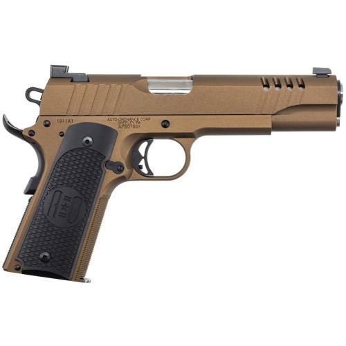 Auto-Ordnance 1911A1 45 ACP, 5″ Barrel, Burnt Bronze, 7rd