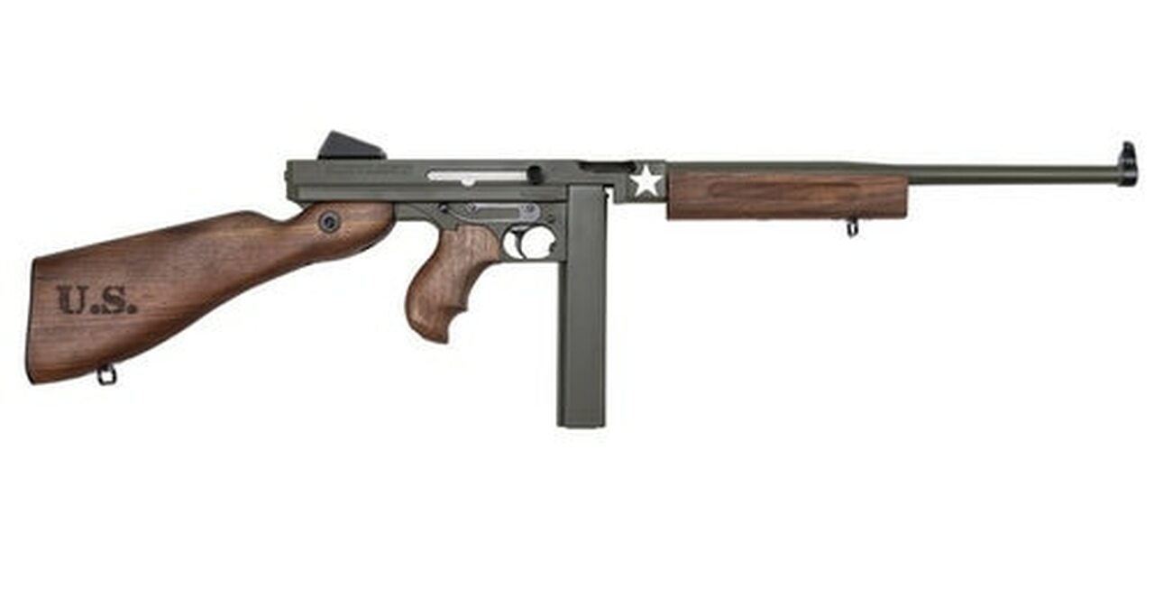 Auto-Ordnance M1 Carbine Tanker .45 ACP, 16.5″ Barrel, Walnut, OD Green, 20rd/30rd