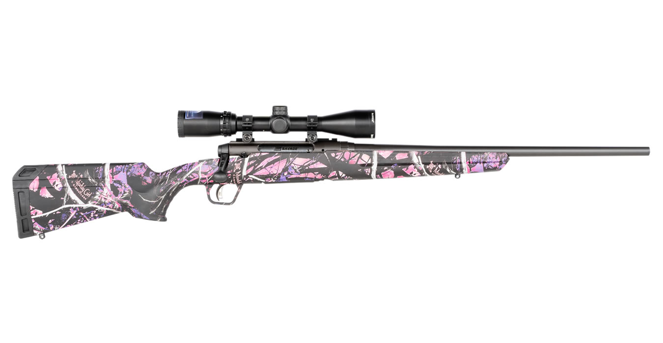 Axis II XP Compact 6.5 Creedmoor Bolt-Action Rifle with Muddy Girl Camo Stock and 3-9x40mm Bushnell Scope
