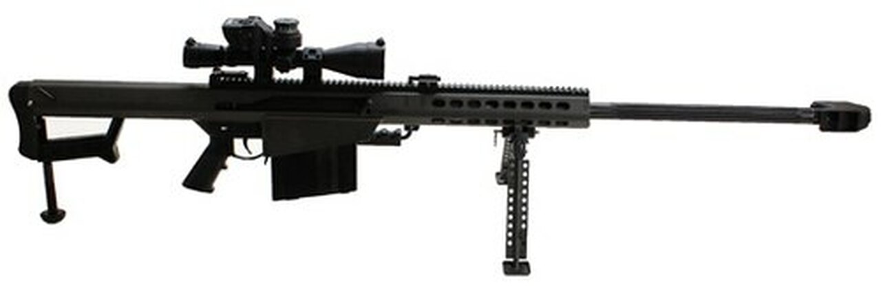 Barrett 82A1 29″ Barrel, Monopod, Leupold Scope, Barrett Ultra High Rings, BORS System