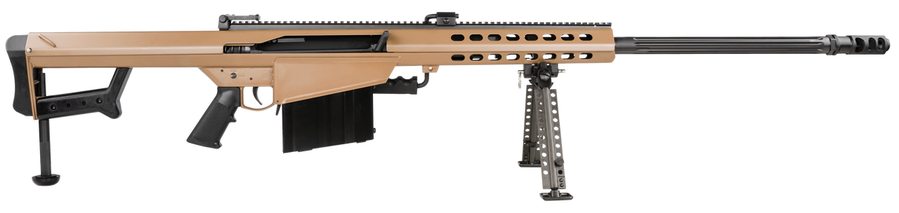 Barrett 82A1 416 Barrett, 29″ Fluted Barrel, Coyote Finish, Carry Case, Monopod, 10rd