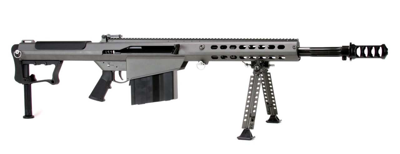 Barrett M107A1 50 BMG, 20″ Barrel, Gray Cerakote Finish, Synthetic Stock, Front/Rear Flip Sights, 10Rd, 1 Magazine, Bipod, Pelican Hard Case