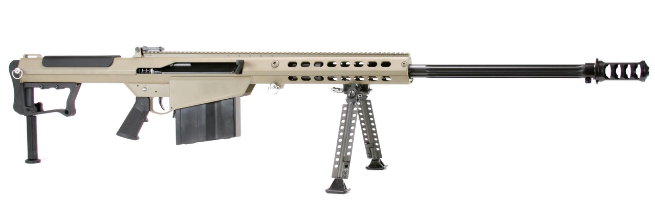 Barrett M107A1 50 BMG, 29″ Barrel, Flat Dark Earth Cerakote Finish, Synthetic Stock, Front/Rear Flip Sights, 10Rd, 1 Magazine, Bipod, Pelican Hard Case