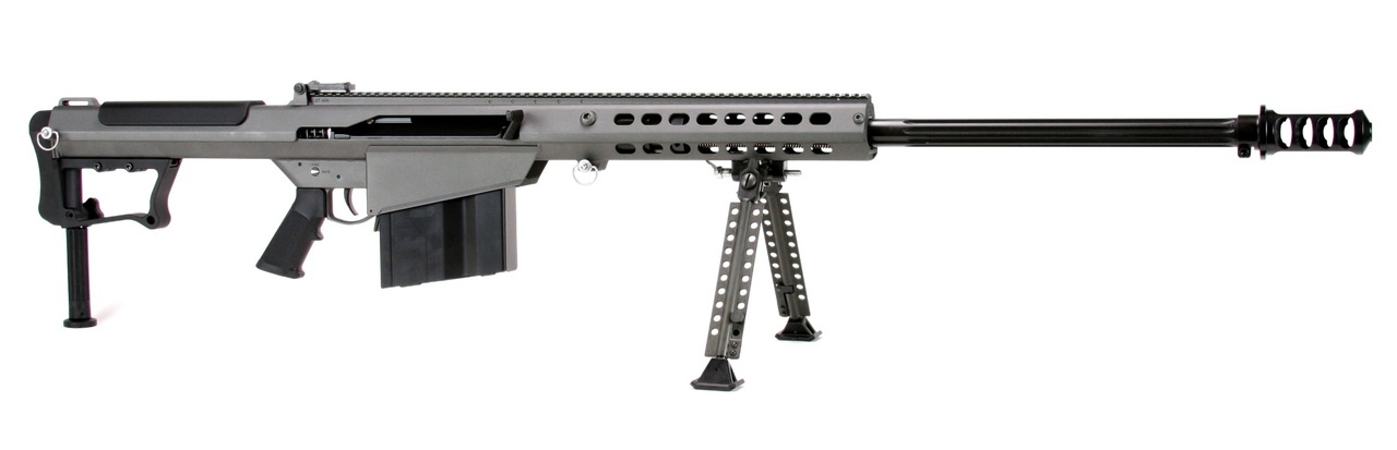 Barrett M107A1 50 BMG, 29″ Barrel, Gray Cerakote Finish, Synthetic Stock, 10Rd, Front/Rear Flip Sights, 10Rd, 1 Magazine, Bipod, Pelican Hard Case