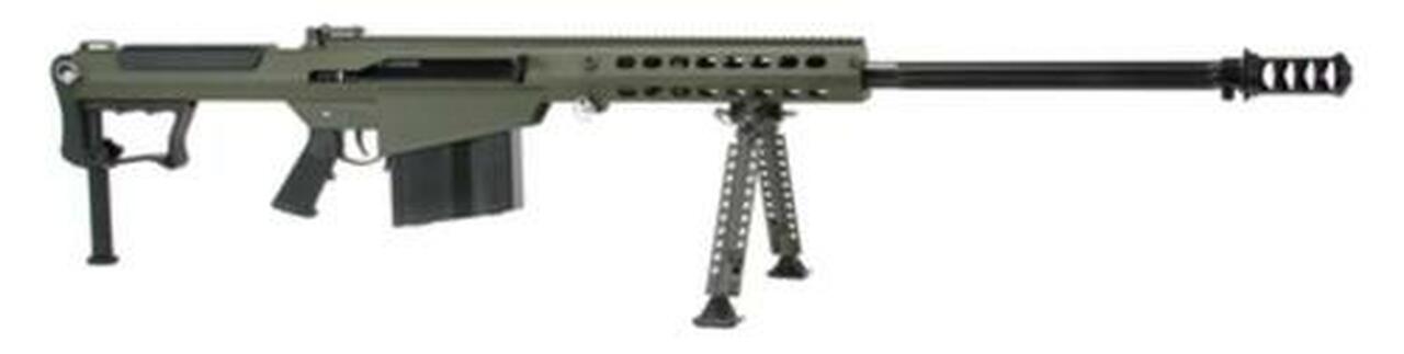 Barrett M107A1 .50 BMG, 29″ Chrome Lined Fluted Barrel, Black Muzzle Brake, Olive Drab Cerakoted Receiver, 10rd