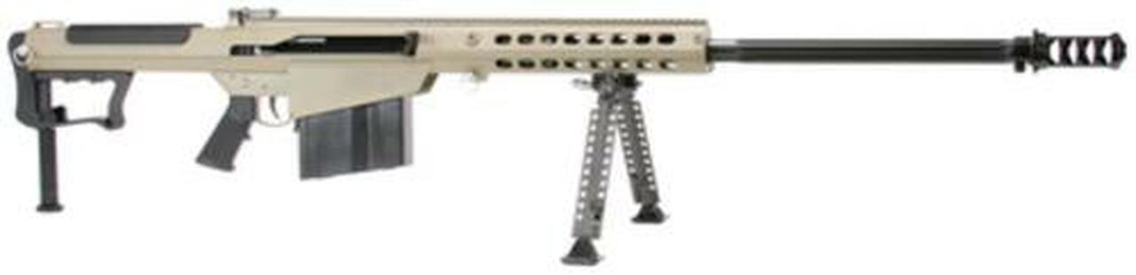 Barrett M107A1 .50 BMG, 29″ Chrome Lined Fluted Barrel, Black Muzzle Brake, Tan Cerakoted Receiver, 10rd