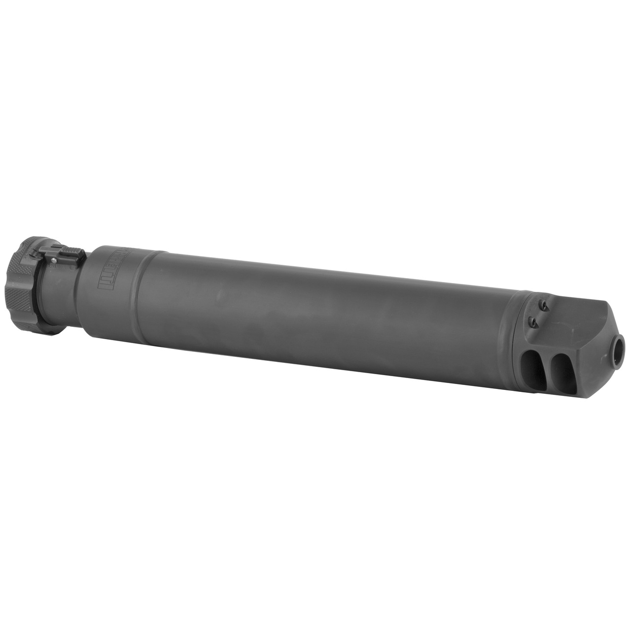 Barrett, QDL Rifle Suppressor, .50 BMG, 17.11″ Long, Adds 12.73″ in Length, 2.5″ Diameter, 4.88 Pounds, 23dB Reduction, Quick Detach 1/4 Turn Lock Ring Mount, Made from 4130 Steel