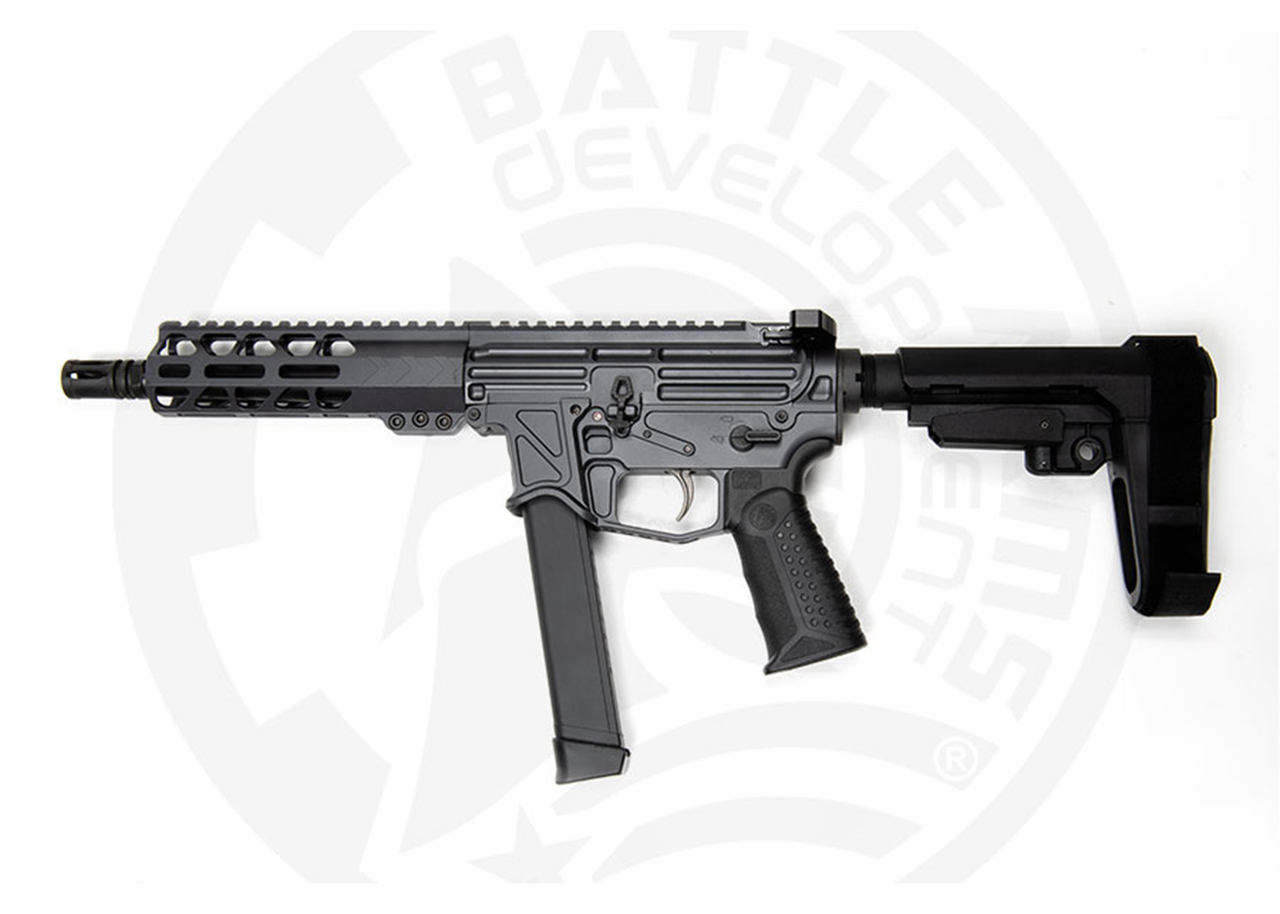 Battle Arms Development Xiphos 9P 9mm, 8″ Barrel, SBA3 Brace, Battle Arms Grey, 33rd
