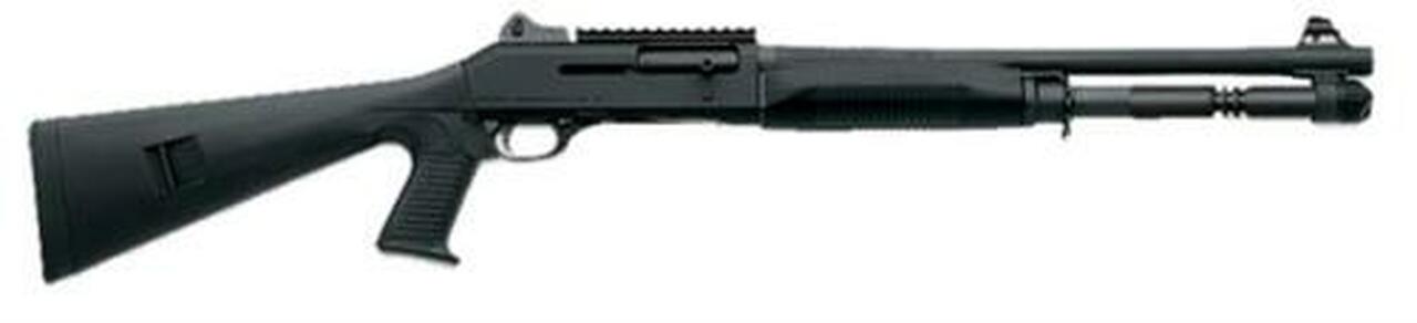 Benelli M4 12 Ga, 18.5″ Barrel, Pistol Grip, Ghost Ring Sights, Black