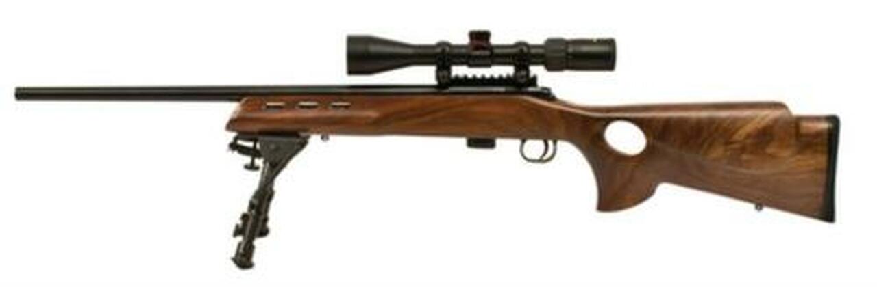 Benjamin & Sheridan Model 722 Varmint Package .22 LR 16.1″ Barrel Blue Finish Laminate Thumbhole Stock With Scope/Rings/Bipod