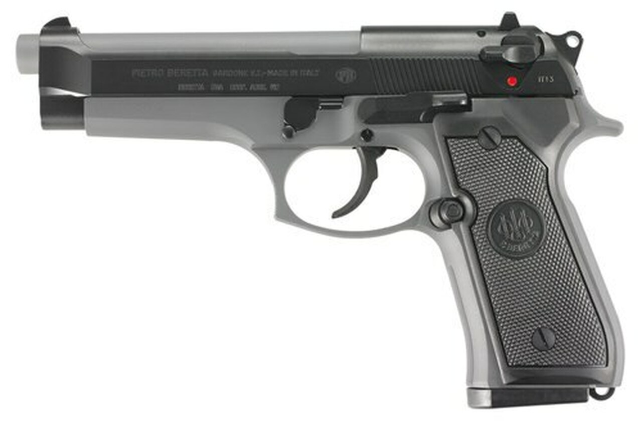 Beretta 92, 9mm, 4.9″ Barrel, 10rd, Decocker, Sniper Gray
