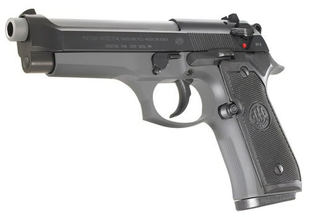 Beretta 92 Full Size, 9mm, 4.9″ Barrel, 15rd, Ambidextrous, Sniper Gray