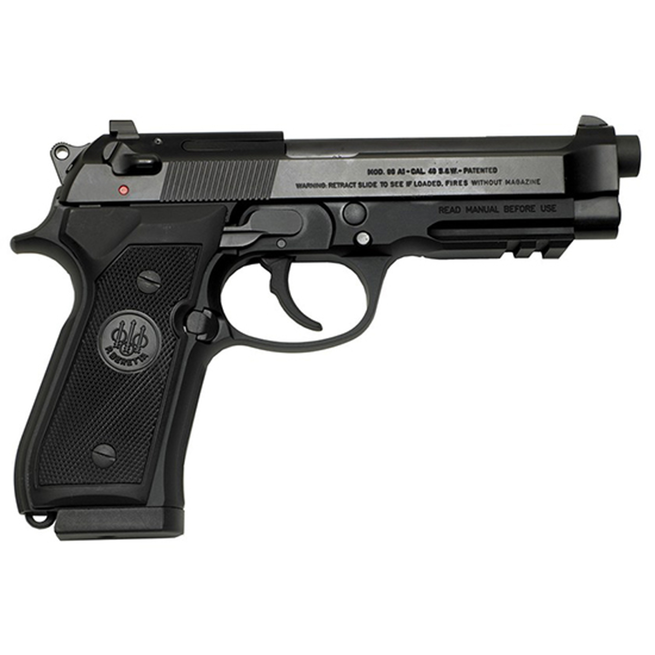 Beretta 92A1 9mm 4.90″ TB 17rd Black Bruniton Steel Slide Black Checkered Polymer Grip