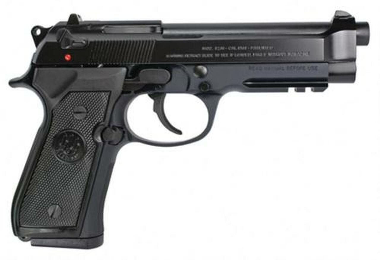 Beretta, 92A1, Semi-Automatic Pistol, DA/SA, Full Size, 9mm, 4.9″ Barrel, Alloy Frame, Blue Finish, Plastic Grips, 3-Dot Sights, 3 Magazines, 17 Rounds