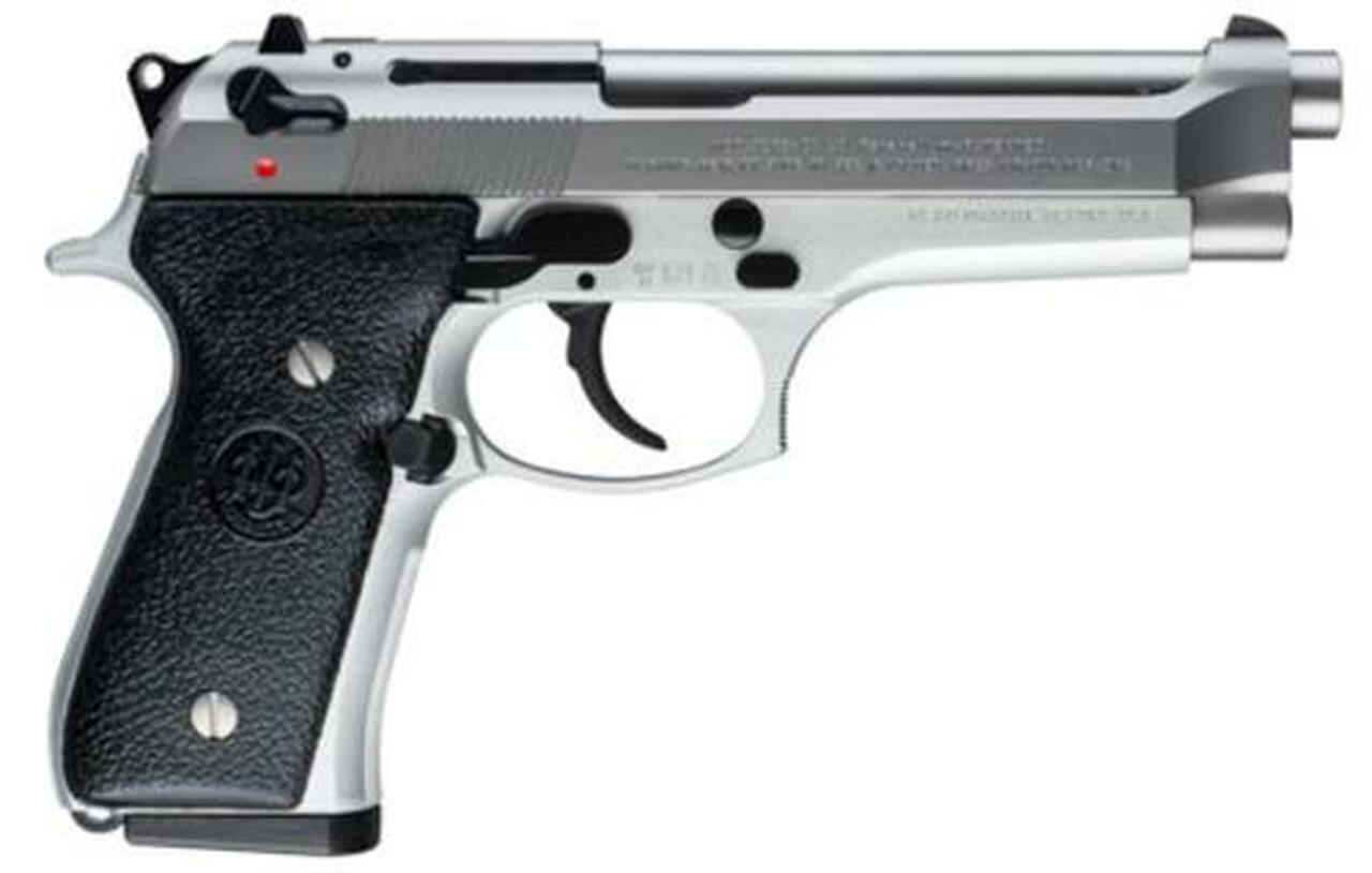Beretta, 92FS, Semi-Automatic, 9mm, 4.9″ Barrel, Alloy Frame, Stainless Finish, 15 Rounds