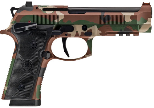 Beretta 92XI Combat 9mm, 4.7″ Barrel, Battle Dress Uniform Cerakote, Black Grip, 18rd