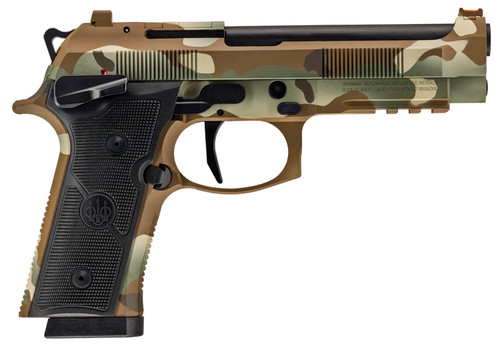 Beretta 92XI Combat 9mm, 4.7″ Barrel, Multicam Cerakote, Black Grip, 18rd