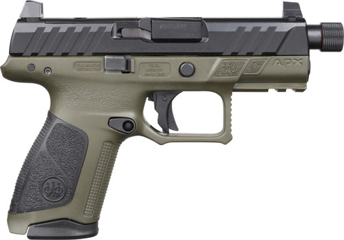 Beretta APX A1 Tac 9mm, 4.2″ Barrel, OD Green, Optic Ready, 15rd