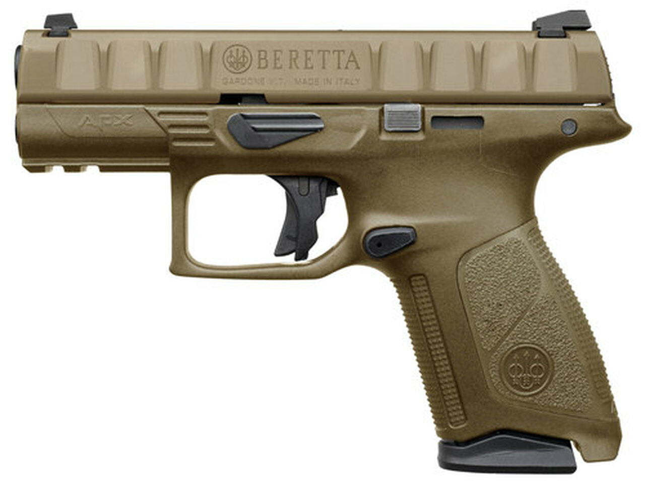 Beretta APX Centurion 9mm, 3.70″ Barrel, Flat Dark Earth, 3 Dot White Sight, 10rd