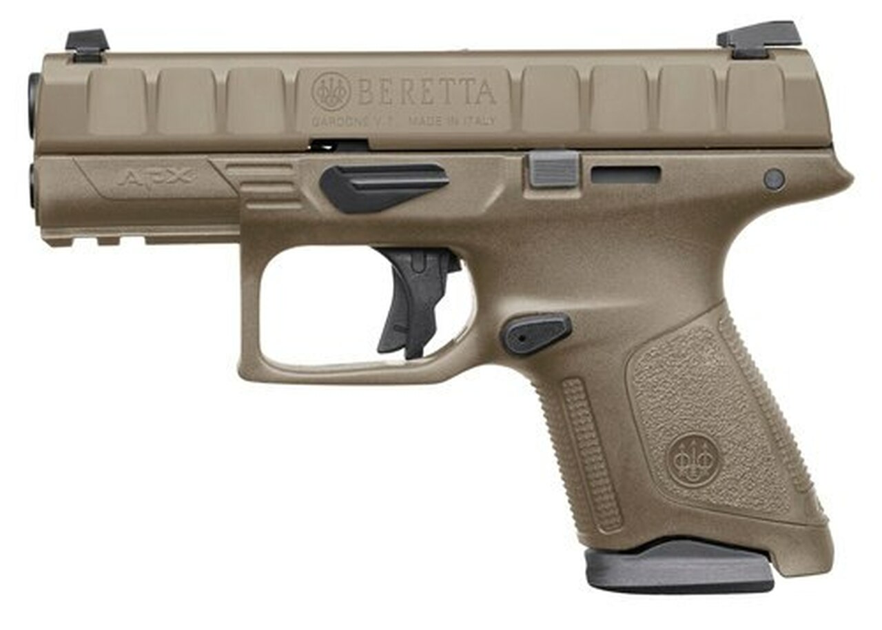 Beretta APX Compact 9mm, 3.70″ Barrel, Flat Dark Earth, 3 Dot Removable Sight, 13rd