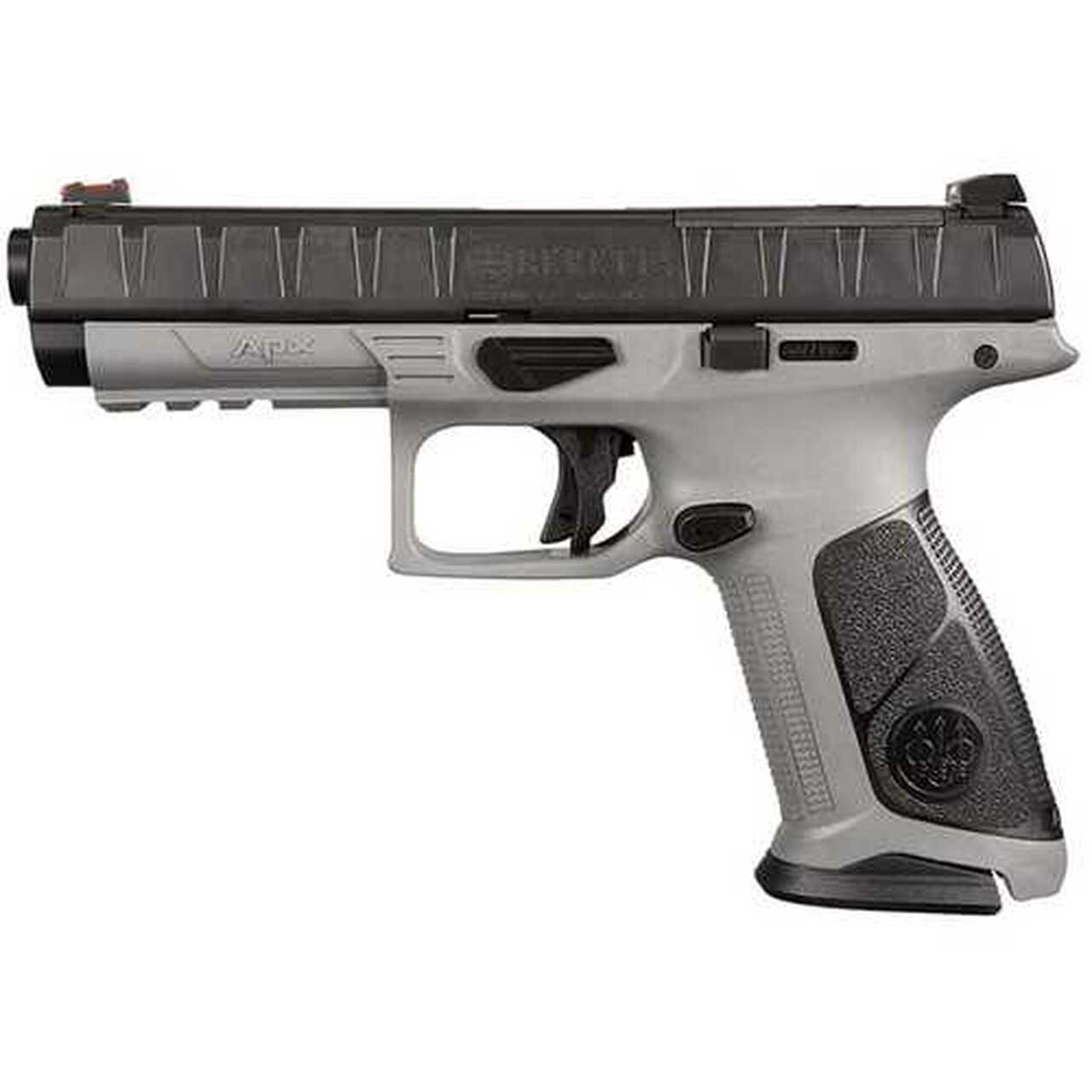 Beretta APX Target 9mm, 4.76″ Barrel, Wolf Gray, Fiber Optic Sight, 17rd