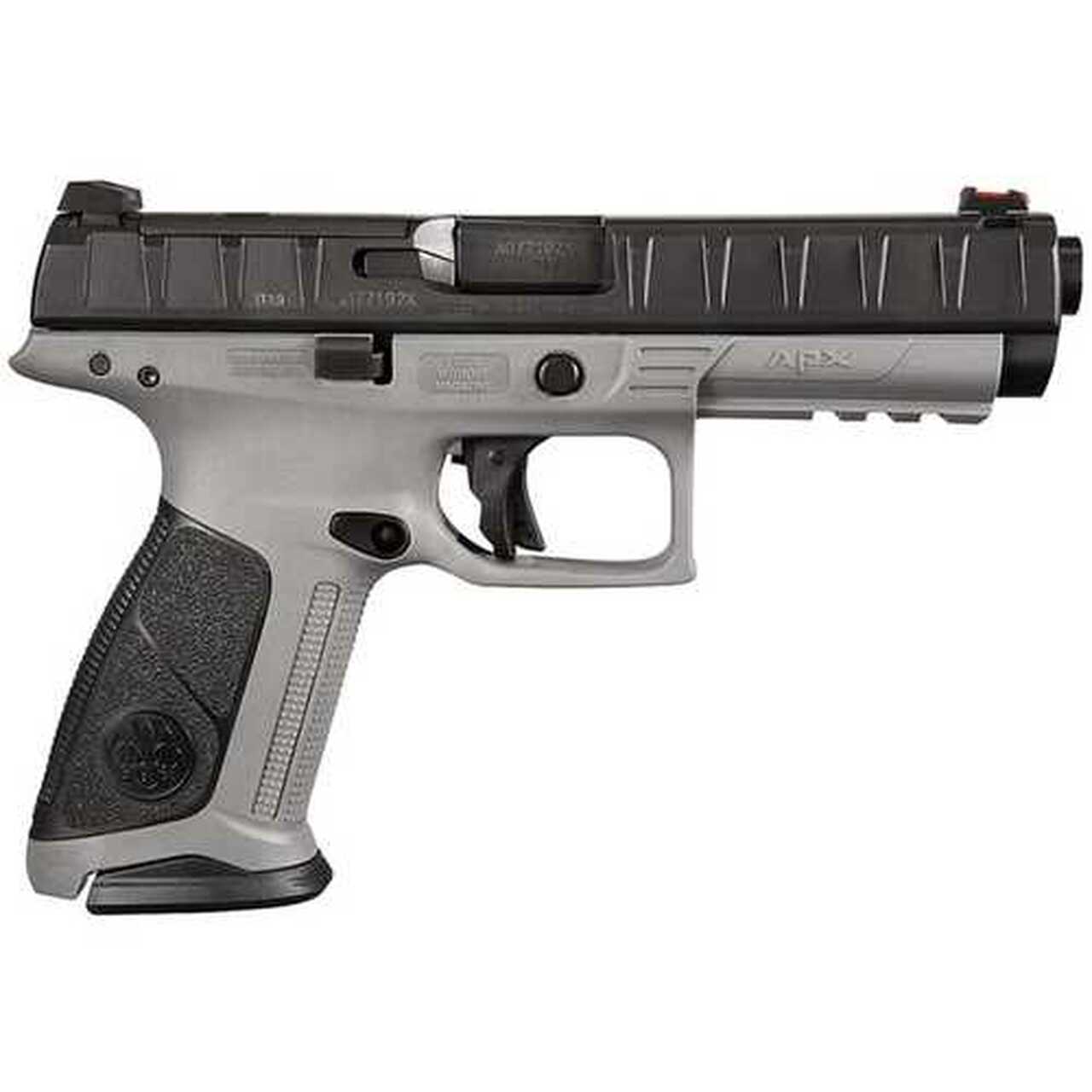 Beretta APX Target 9mm, 4.76″ Barrel, Wolf Gray, Fiber Optic Sight, 17rd